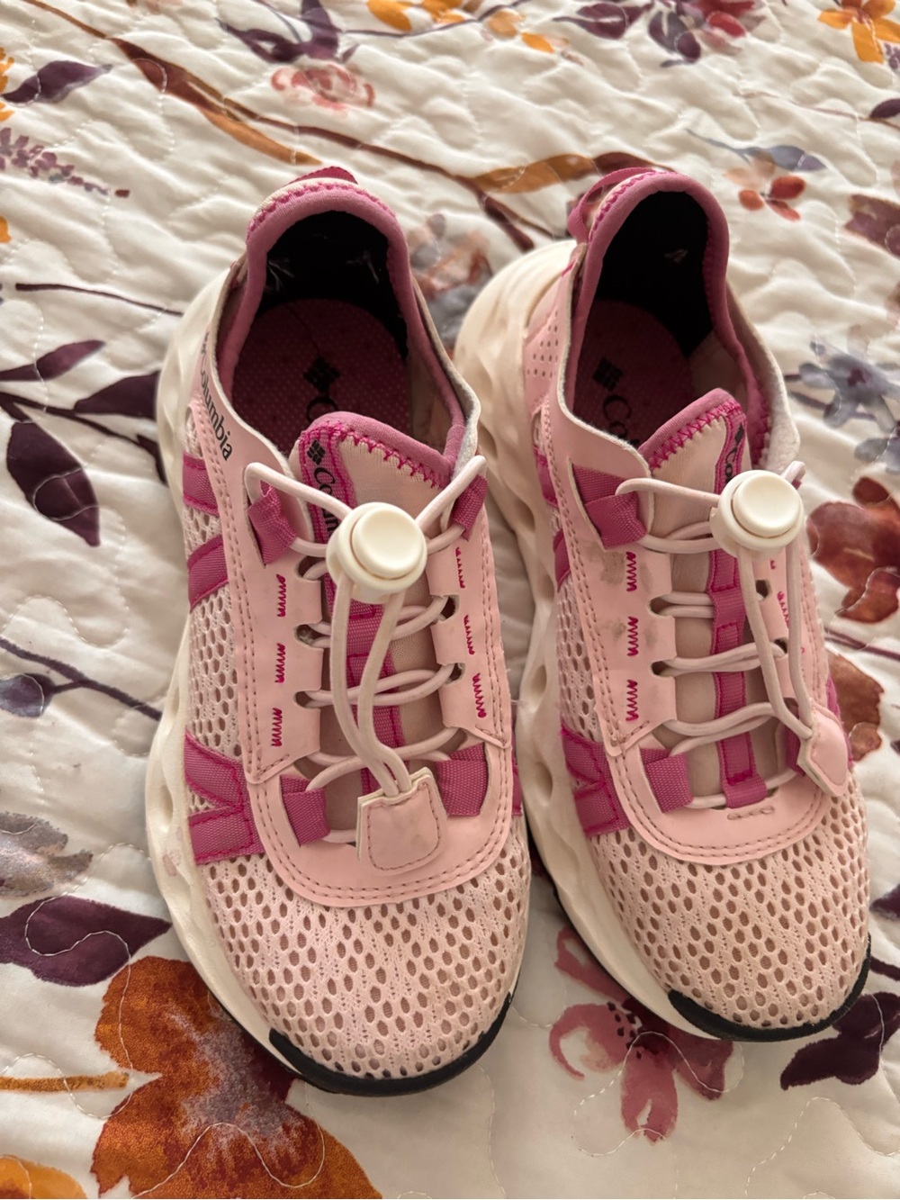 Columbia Kids Pink and Magenta Mesh Athletic Sneakers
